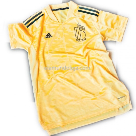 Camisola Bélgica Mulher Equipamento Segundo 2022 Manga Corta